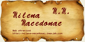 Milena Macedonac vizit kartica